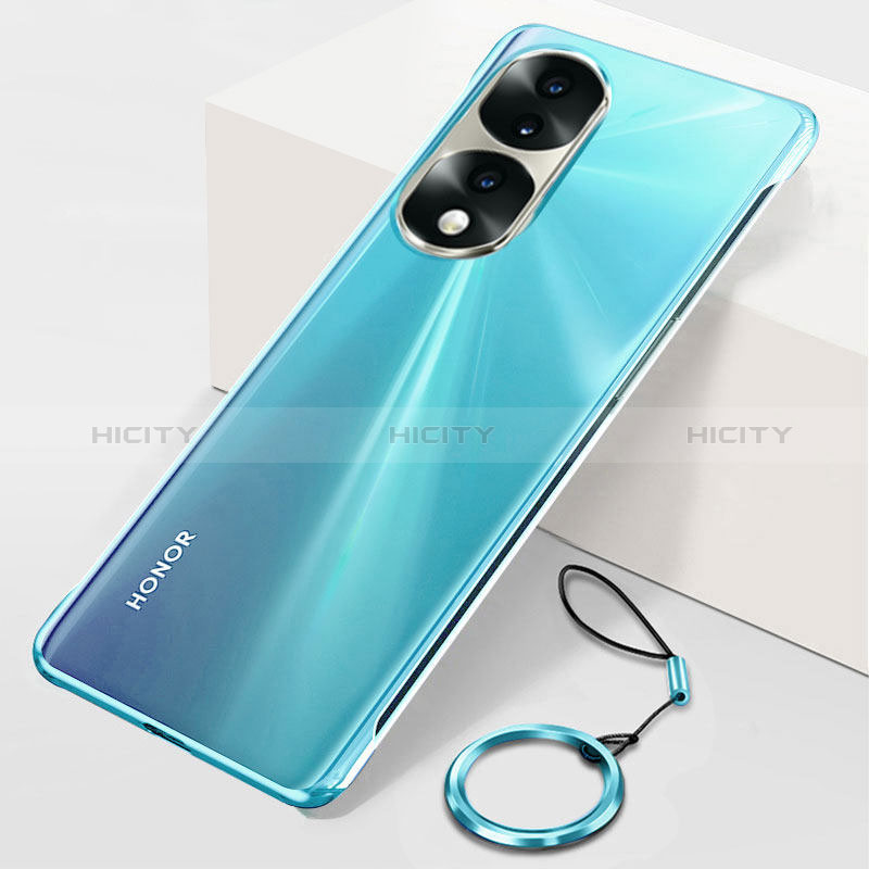 Coque Antichocs Rigide Sans Cadre Transparente Crystal Etui Housse H04 pour Huawei Honor 70 Pro+ Plus 5G Bleu Plus