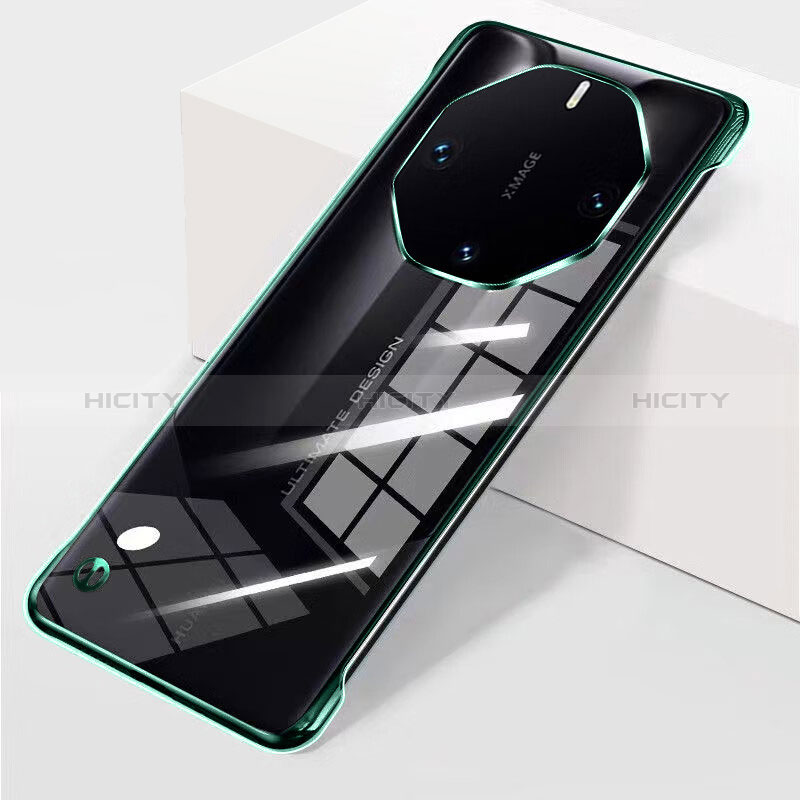 Coque Antichocs Rigide Sans Cadre Transparente Crystal Etui Housse pour Huawei Mate 60 RS Ultimate Vert Plus