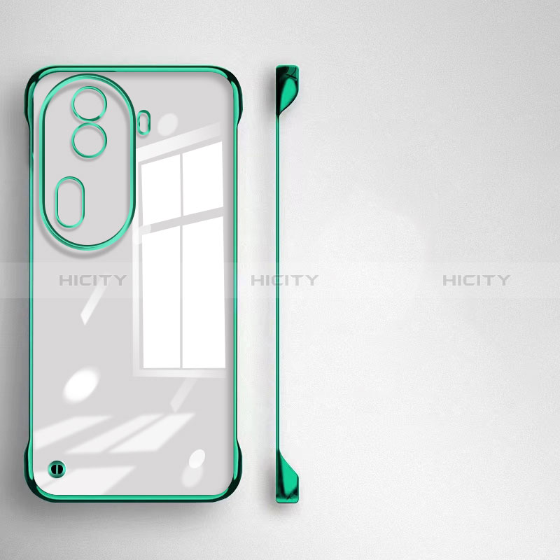 Coque Antichocs Rigide Sans Cadre Transparente Crystal Etui Housse pour Oppo Reno11 Pro 5G Vert Plus