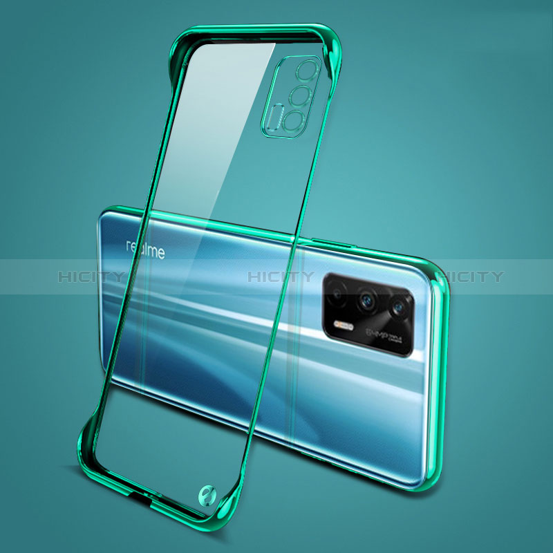 Coque Antichocs Rigide Sans Cadre Transparente Crystal Etui Housse pour Realme GT 5G Vert Plus