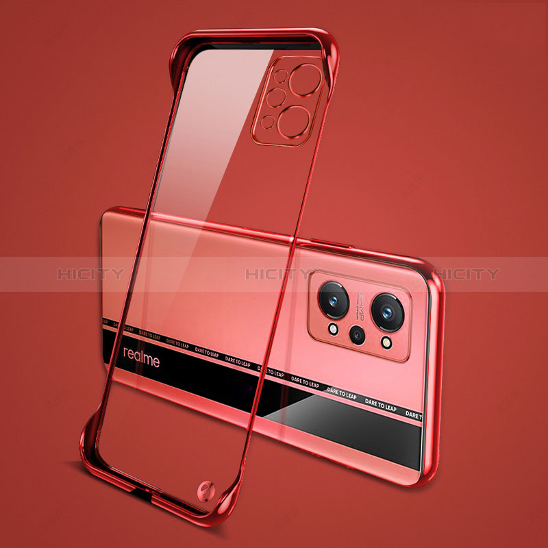 Coque Antichocs Rigide Sans Cadre Transparente Crystal Etui Housse pour Realme GT Neo 3T 5G Rouge Plus