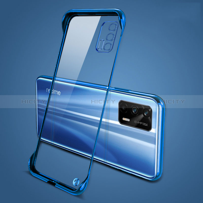 Coque Antichocs Rigide Sans Cadre Transparente Crystal Etui Housse pour Realme Q3 Pro 5G Bleu Plus