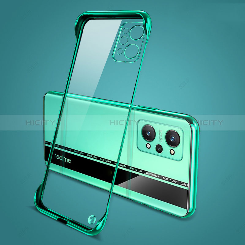 Coque Antichocs Rigide Sans Cadre Transparente Crystal Etui Housse pour Realme Q5 Pro 5G Vert Plus