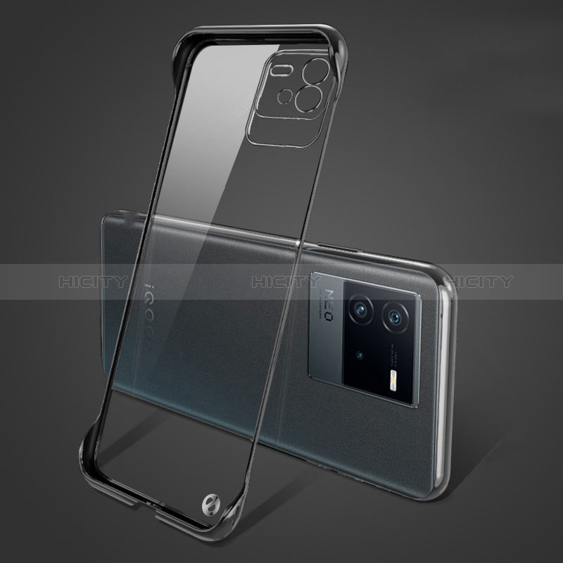 Coque Antichocs Rigide Sans Cadre Transparente Crystal Etui Housse pour Vivo iQOO Neo6 5G Noir Plus