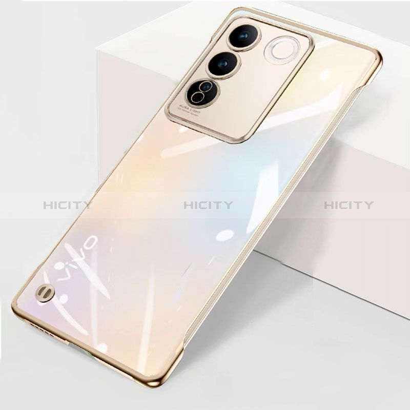 Coque Antichocs Rigide Sans Cadre Transparente Crystal Etui Housse pour Vivo V27 Pro 5G Or Plus