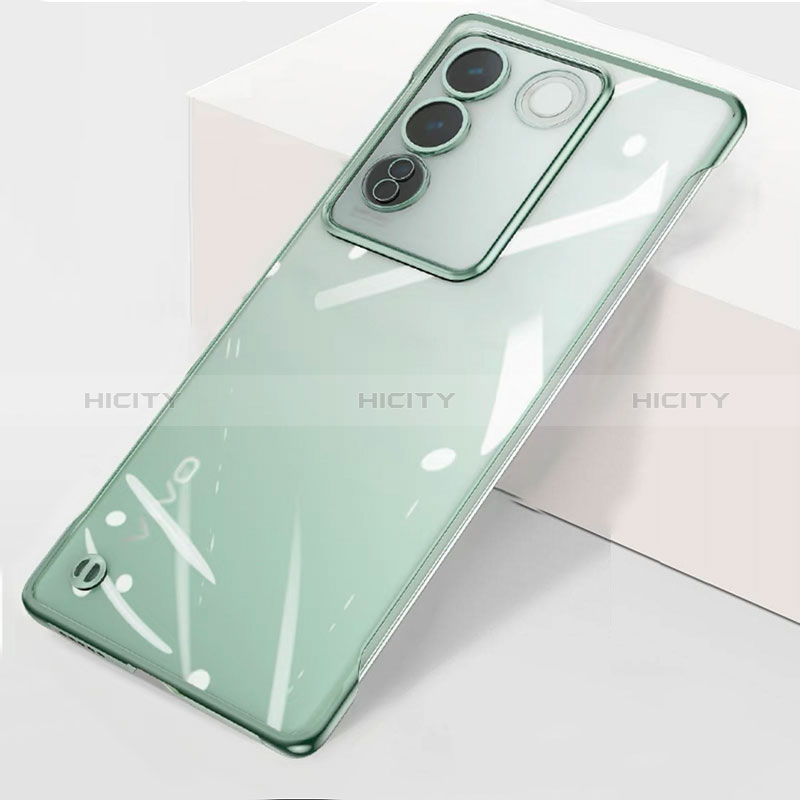 Coque Antichocs Rigide Sans Cadre Transparente Crystal Etui Housse pour Vivo V27e 5G Vert Plus