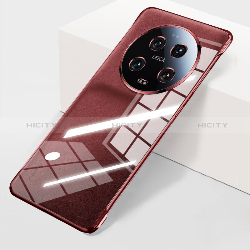 Coque Antichocs Rigide Sans Cadre Transparente Crystal Etui Housse pour Xiaomi Mi 13 Ultra 5G Rouge Plus