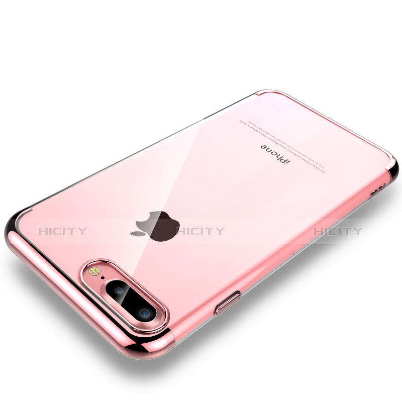 Coque Antichocs Rigide Transparente Crystal Etui Housse H01 pour Apple iPhone 7 Plus Or Rose Plus