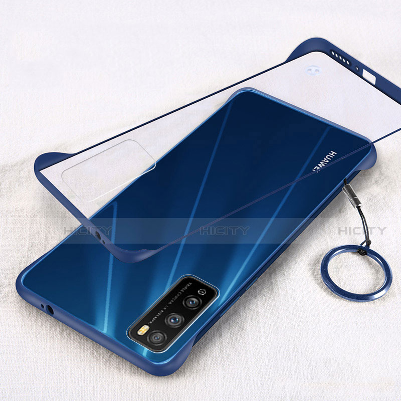 Coque Antichocs Rigide Transparente Crystal Etui Housse H01 pour Huawei Enjoy 20 Pro 5G Bleu Plus