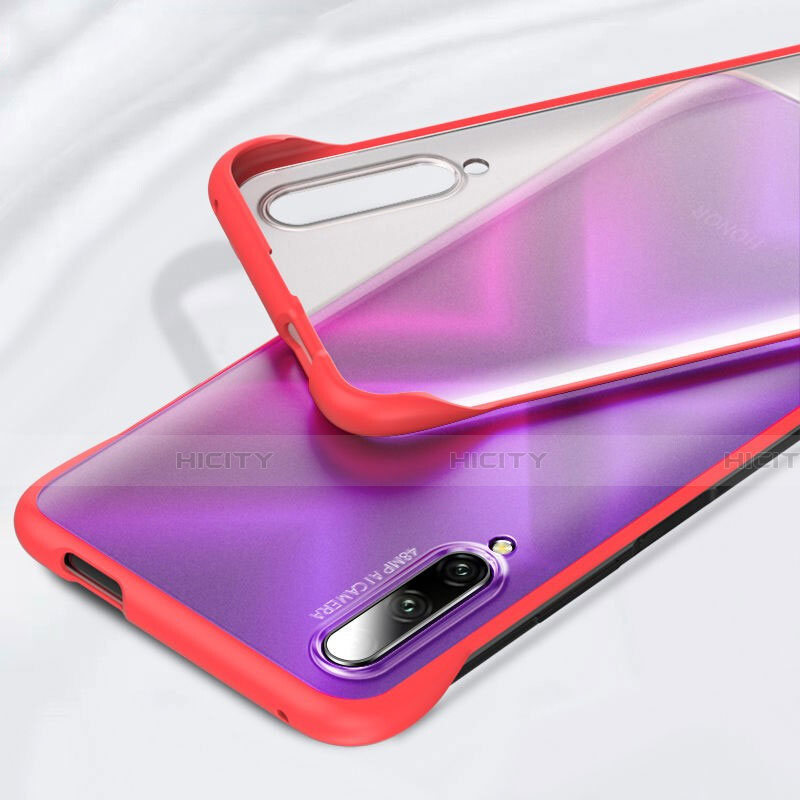 Coque Antichocs Rigide Transparente Crystal Etui Housse H01 pour Huawei Honor 9X Pro Rouge Plus