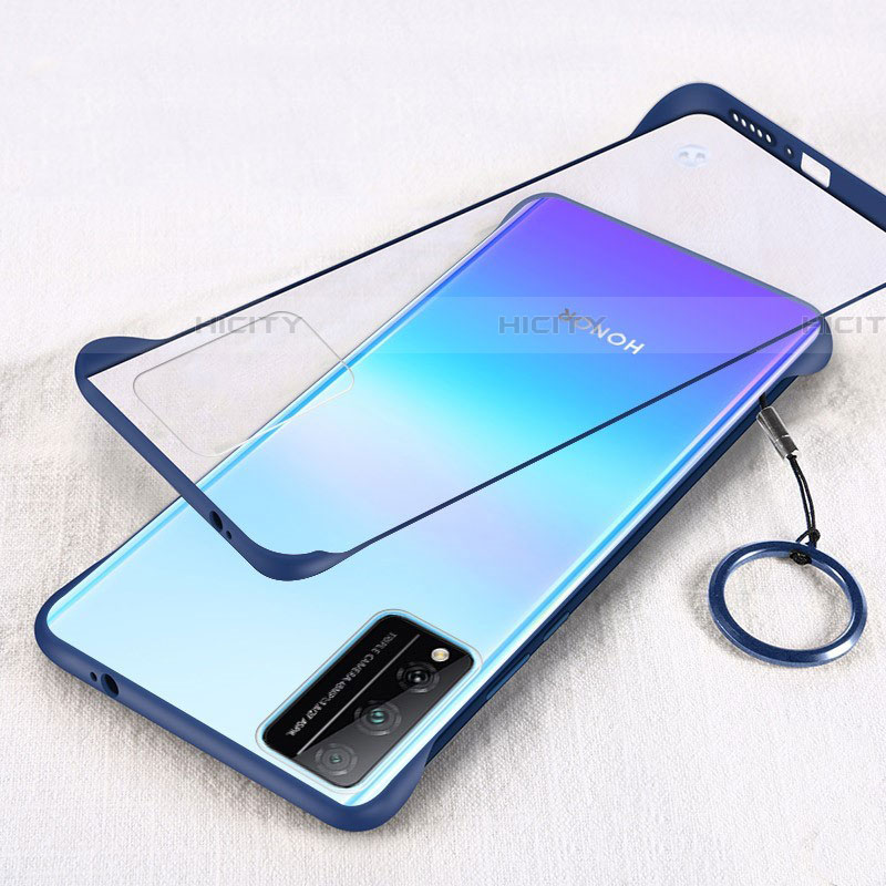 Coque Antichocs Rigide Transparente Crystal Etui Housse H01 pour Huawei Honor Play4T Pro Bleu Plus