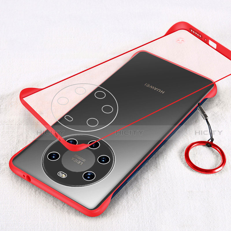 Coque Antichocs Rigide Transparente Crystal Etui Housse H01 pour Huawei Mate 40 Pro+ Plus Rouge Plus