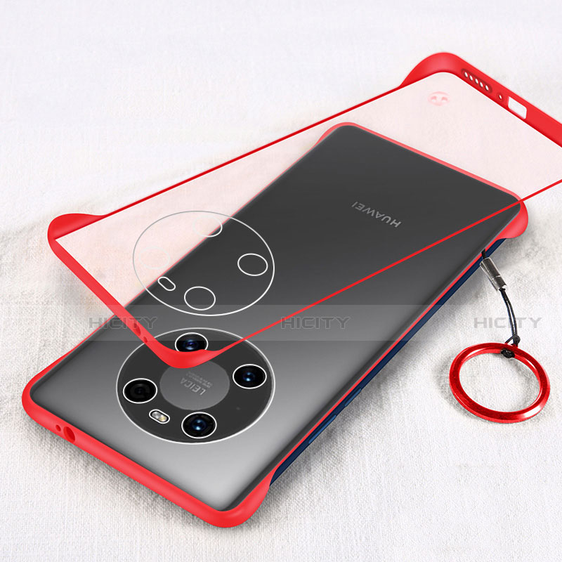 Coque Antichocs Rigide Transparente Crystal Etui Housse H01 pour Huawei Mate 40 Pro Rouge Plus