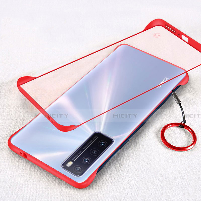 Coque Antichocs Rigide Transparente Crystal Etui Housse H01 pour Huawei Nova 7 5G Rouge Plus