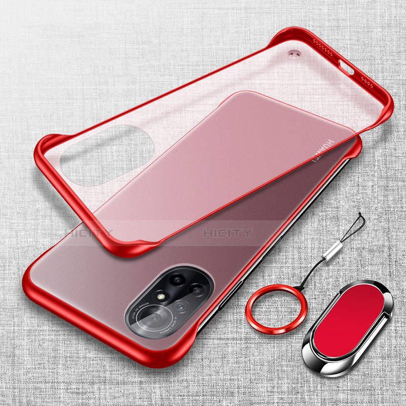 Coque Antichocs Rigide Transparente Crystal Etui Housse H01 pour Huawei Nova 8 Pro 5G Rouge Plus