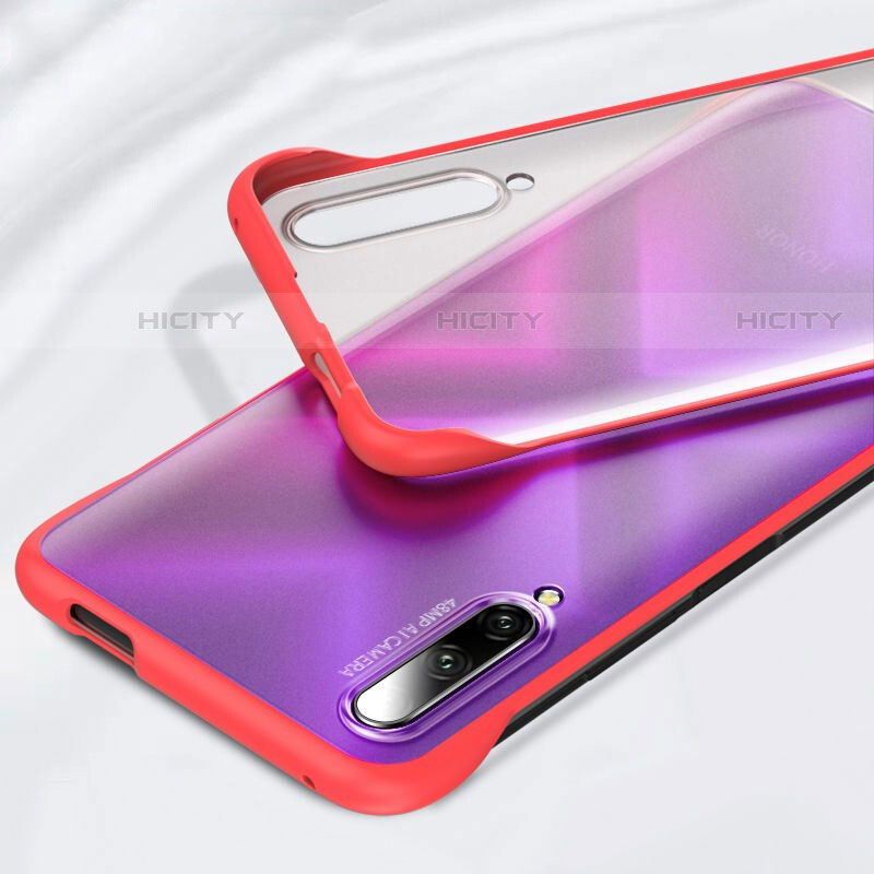 Coque Antichocs Rigide Transparente Crystal Etui Housse H01 pour Huawei P Smart Pro (2019) Rouge Plus