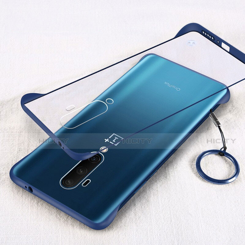 Coque Antichocs Rigide Transparente Crystal Etui Housse H01 pour OnePlus 7T Pro 5G Bleu Plus