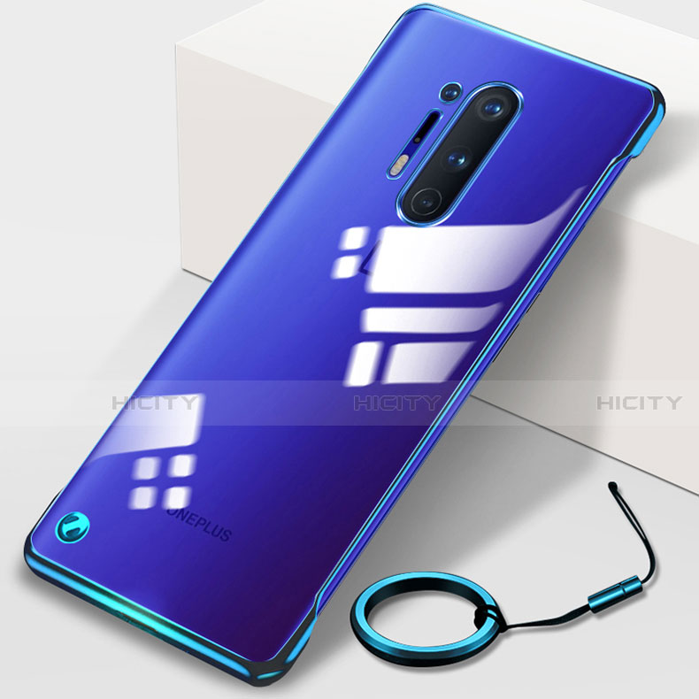 Coque Antichocs Rigide Transparente Crystal Etui Housse H01 pour OnePlus 8 Pro Bleu Plus