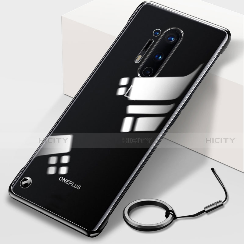 Coque Antichocs Rigide Transparente Crystal Etui Housse H01 pour OnePlus 8 Pro Noir Plus