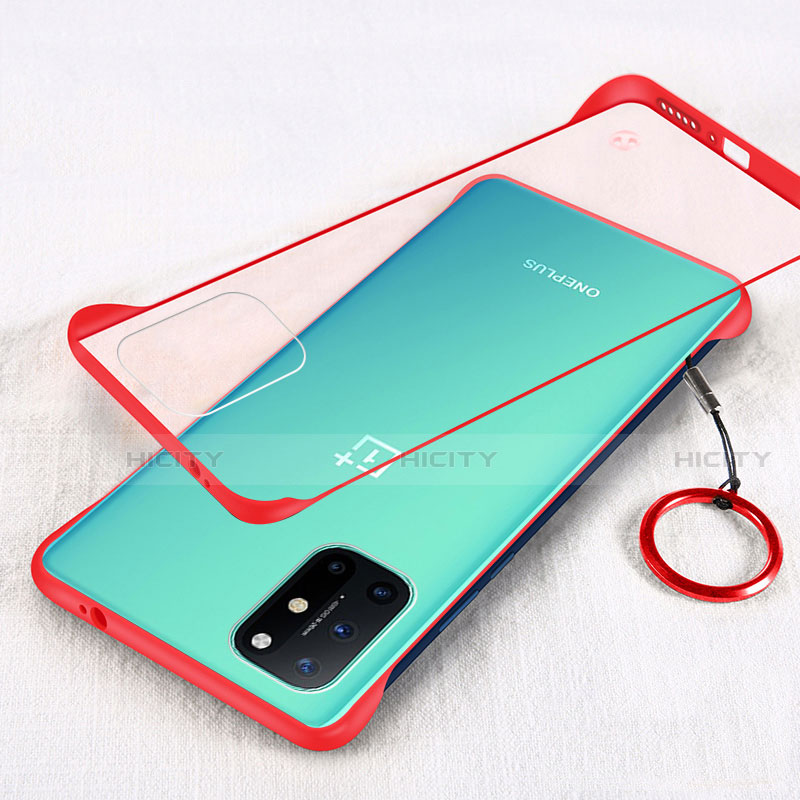 Coque Antichocs Rigide Transparente Crystal Etui Housse H01 pour OnePlus 8T 5G Rouge Plus