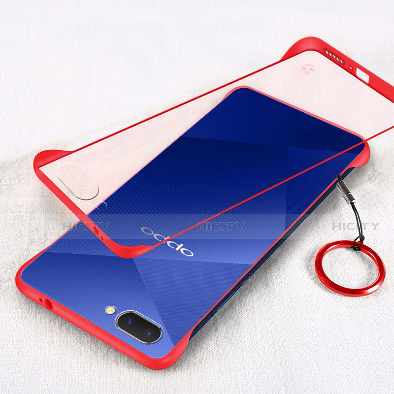 Coque Antichocs Rigide Transparente Crystal Etui Housse H01 pour Oppo A12e Rouge Plus