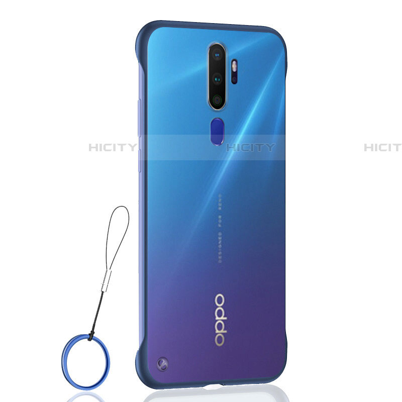 Coque Antichocs Rigide Transparente Crystal Etui Housse H01 pour Oppo A5 (2020) Bleu Plus