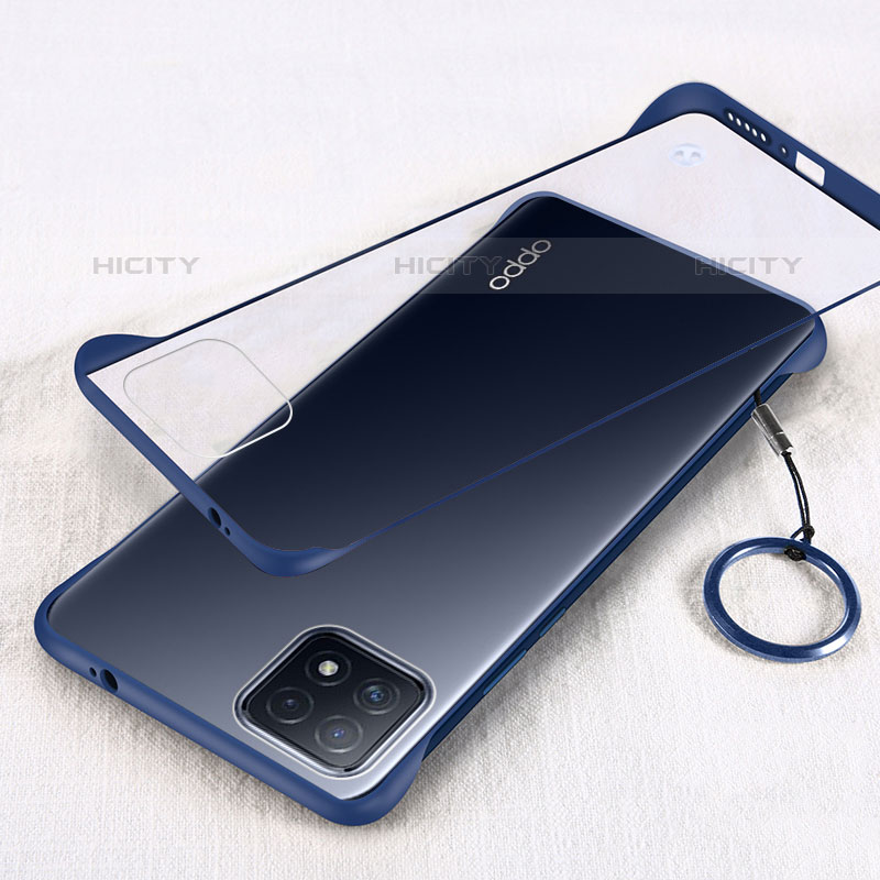 Coque Antichocs Rigide Transparente Crystal Etui Housse H01 pour Oppo A53 5G Bleu Plus