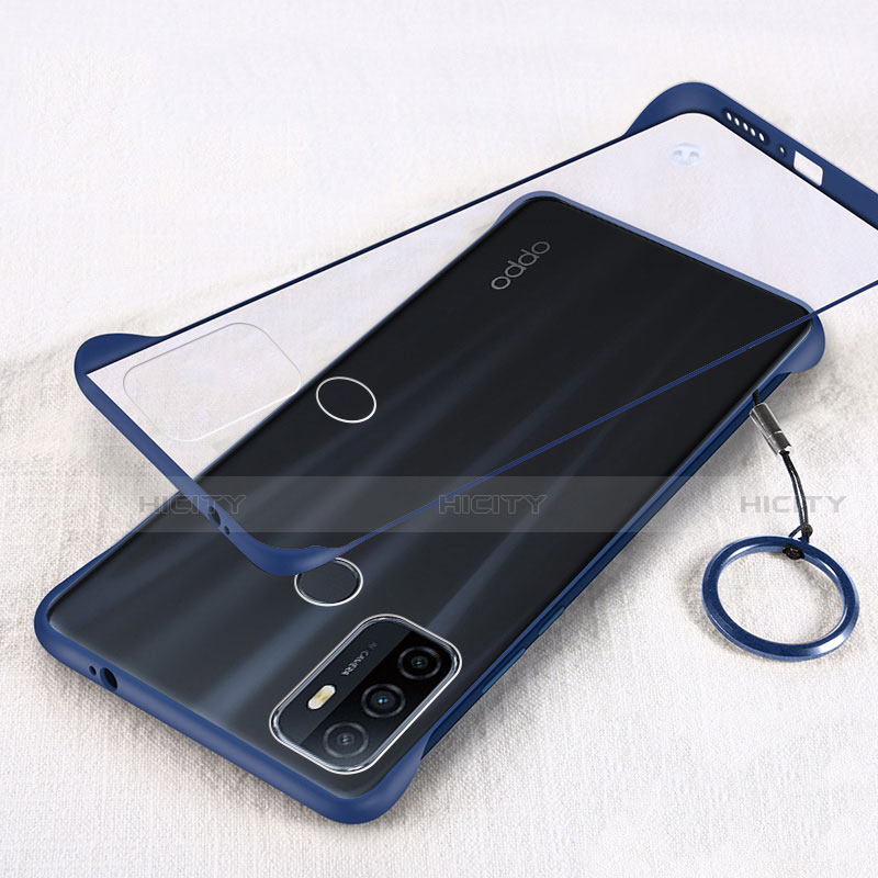 Coque Antichocs Rigide Transparente Crystal Etui Housse H01 pour Oppo A53s Bleu Plus