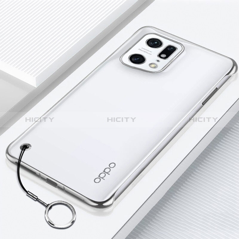 Coque Antichocs Rigide Transparente Crystal Etui Housse H01 pour Oppo Find X5 5G Argent Plus