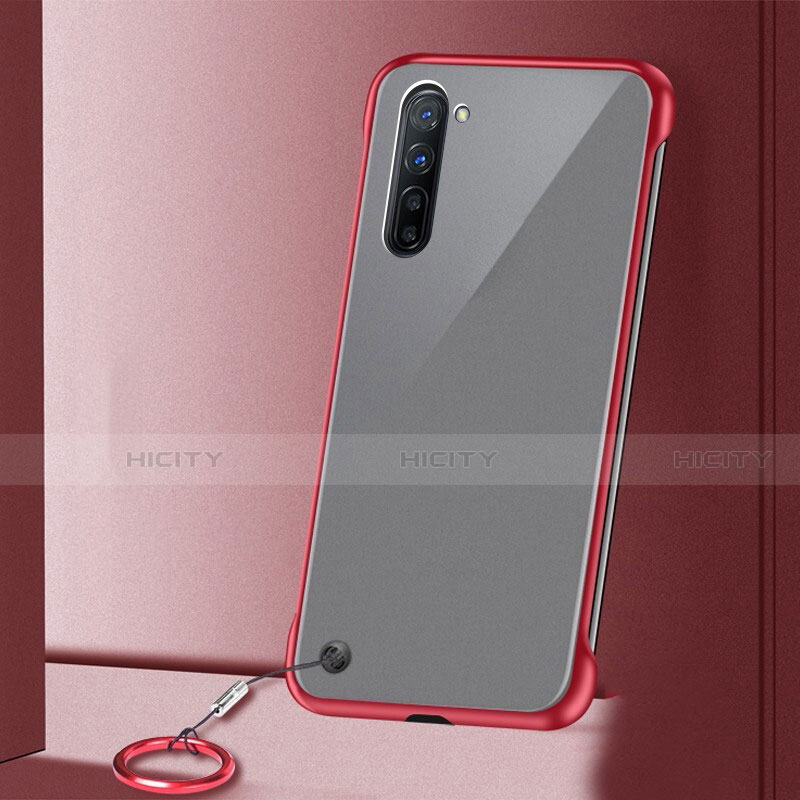 Coque Antichocs Rigide Transparente Crystal Etui Housse H01 pour Oppo K7 5G Rouge Plus