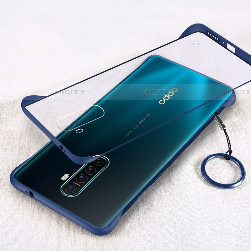 Coque Antichocs Rigide Transparente Crystal Etui Housse H01 pour Oppo Reno Ace Bleu Plus