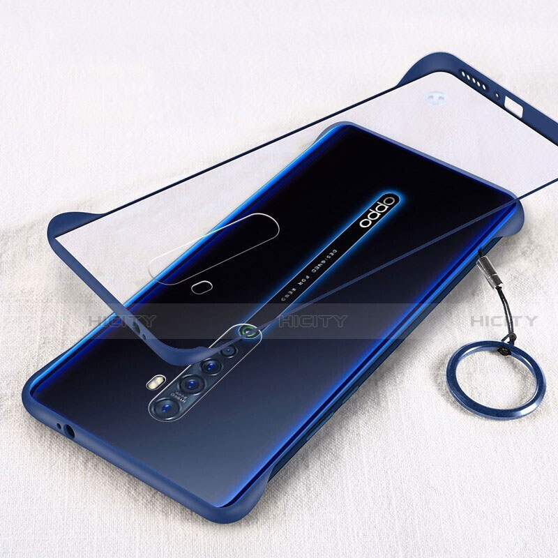 Coque Antichocs Rigide Transparente Crystal Etui Housse H01 pour Oppo Reno2 Bleu Plus