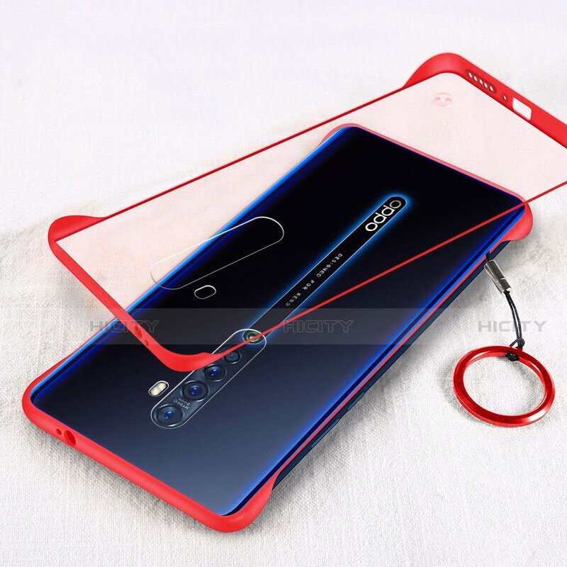 Coque Antichocs Rigide Transparente Crystal Etui Housse H01 pour Oppo Reno2 Rouge Plus