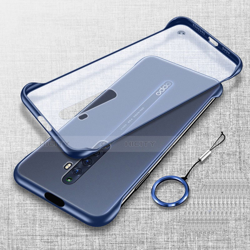 Coque Antichocs Rigide Transparente Crystal Etui Housse H01 pour Oppo Reno2 Z Bleu Plus