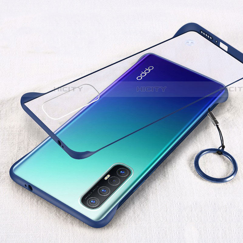 Coque Antichocs Rigide Transparente Crystal Etui Housse H01 pour Oppo Reno3 Pro Bleu Plus