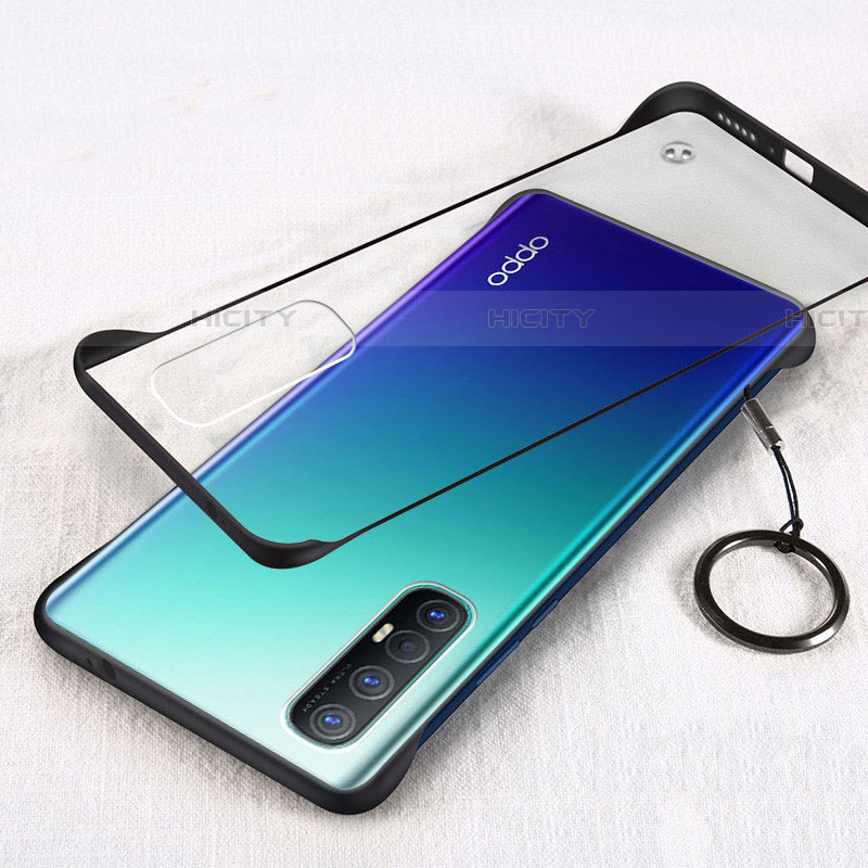 Coque Antichocs Rigide Transparente Crystal Etui Housse H01 pour Oppo Reno3 Pro Noir Plus