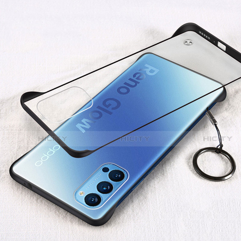 Coque Antichocs Rigide Transparente Crystal Etui Housse H01 pour Oppo Reno4 5G Noir Plus