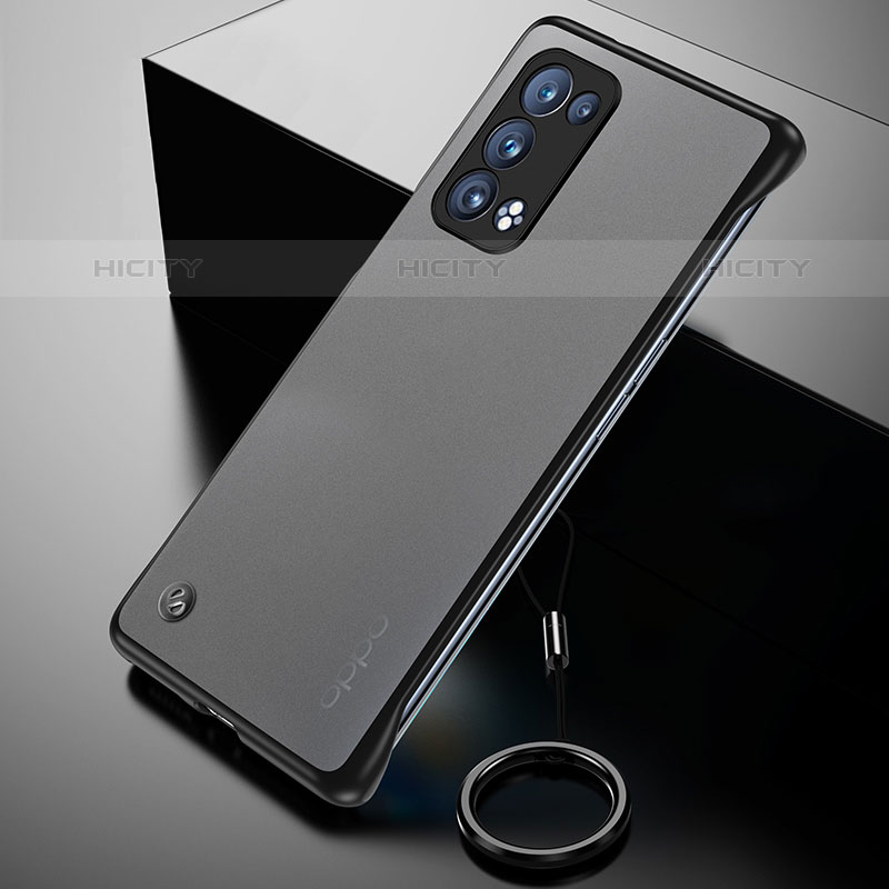 Coque Antichocs Rigide Transparente Crystal Etui Housse H01 pour Oppo Reno6 Pro 5G Noir Plus