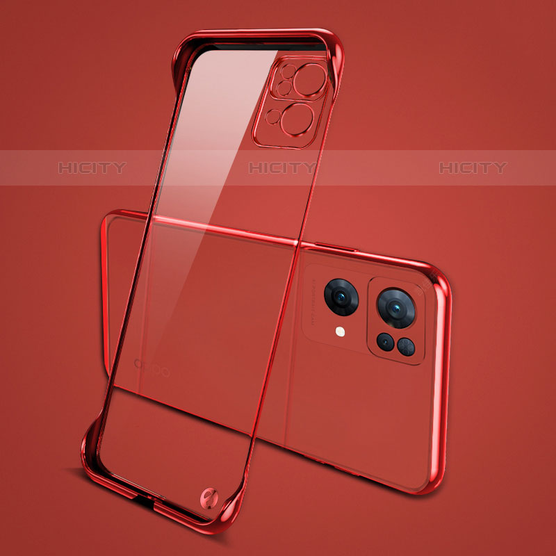 Coque Antichocs Rigide Transparente Crystal Etui Housse H01 pour Oppo Reno7 Pro 5G Rouge Plus