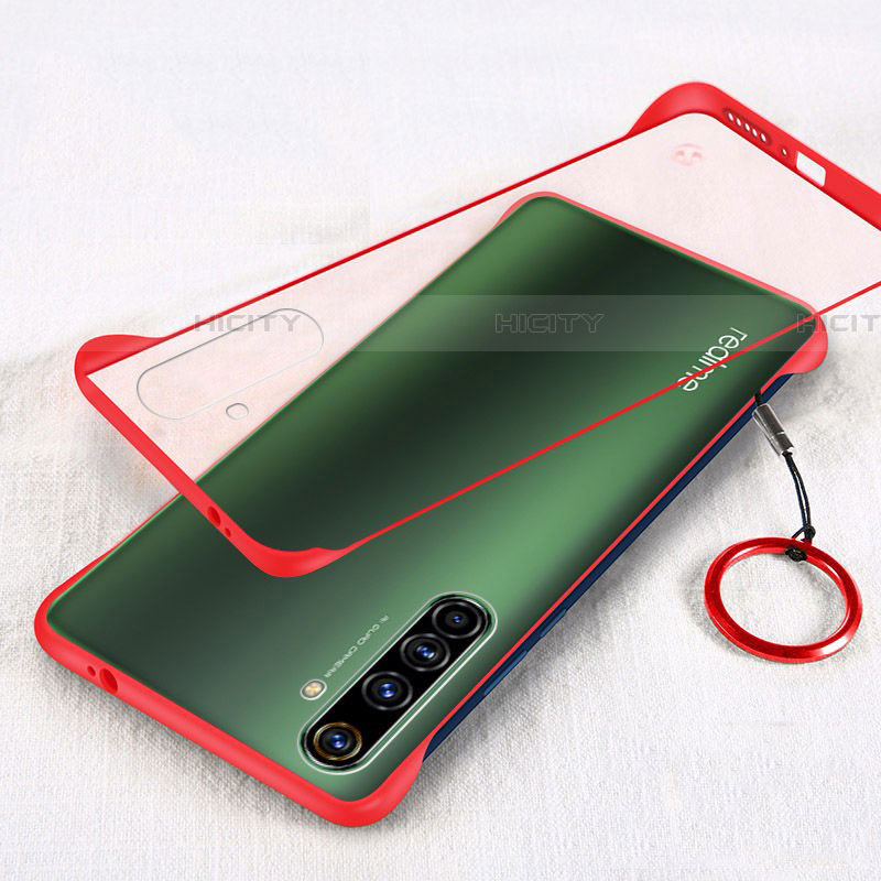 Coque Antichocs Rigide Transparente Crystal Etui Housse H01 pour Realme X50 Pro 5G Rouge Plus