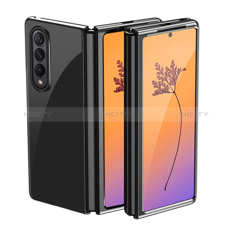 Coque Antichocs Rigide Transparente Crystal Etui Housse H01 pour Samsung Galaxy Z Fold3 5G Noir Plus