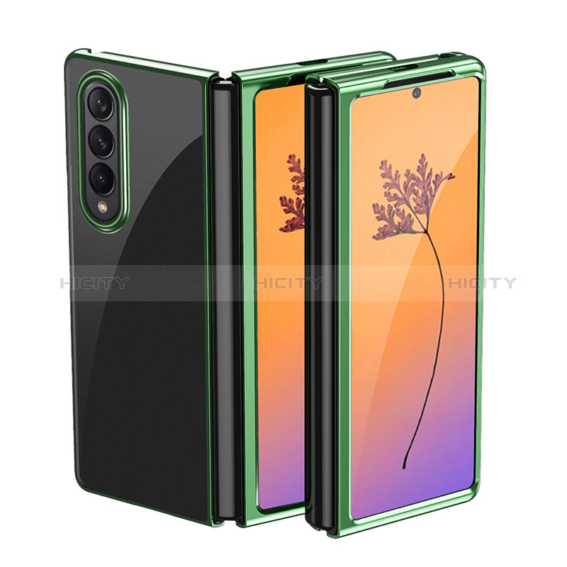 Coque Antichocs Rigide Transparente Crystal Etui Housse H01 pour Samsung Galaxy Z Fold3 5G Vert Plus