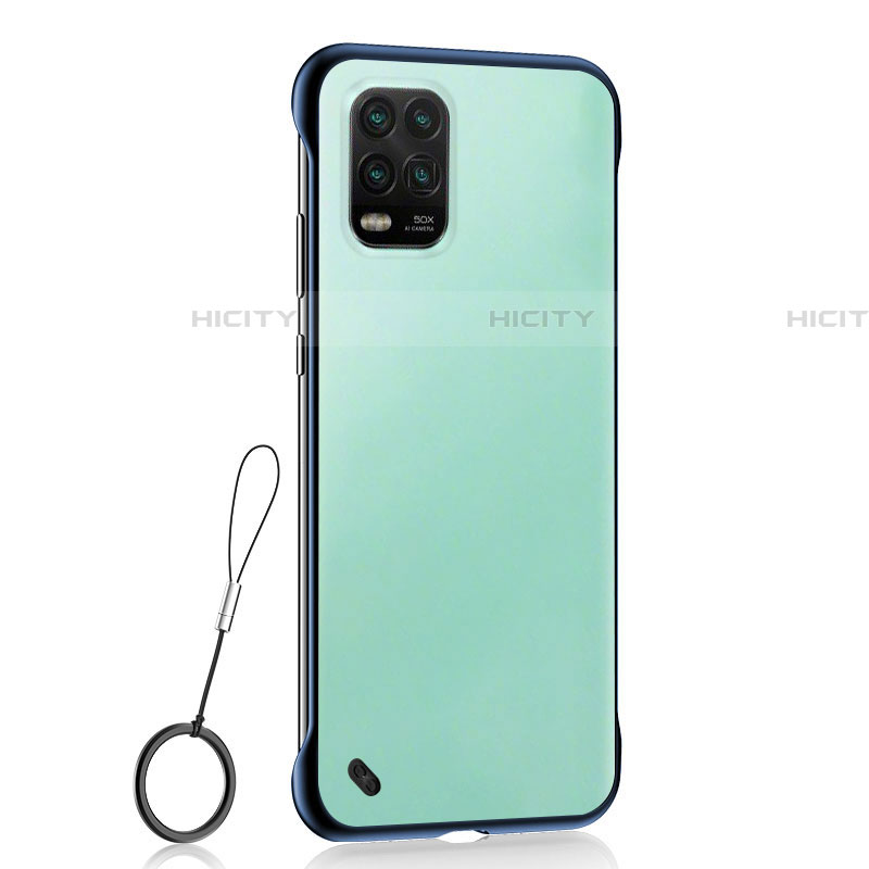 Coque Antichocs Rigide Transparente Crystal Etui Housse H01 pour Xiaomi Mi 10 Lite Bleu Plus