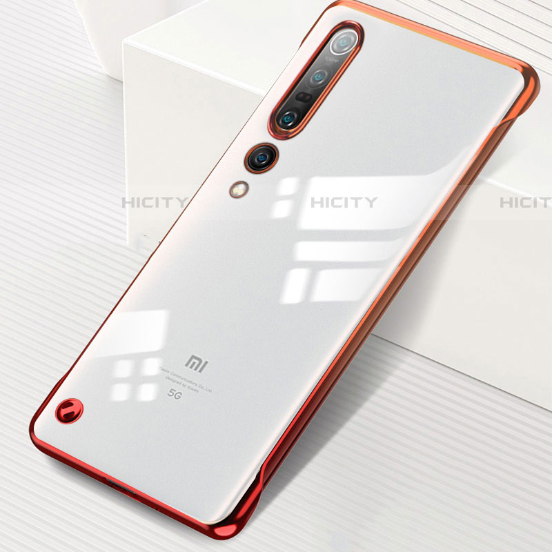 Coque Antichocs Rigide Transparente Crystal Etui Housse H01 pour Xiaomi Mi 10 Pro Rouge Plus