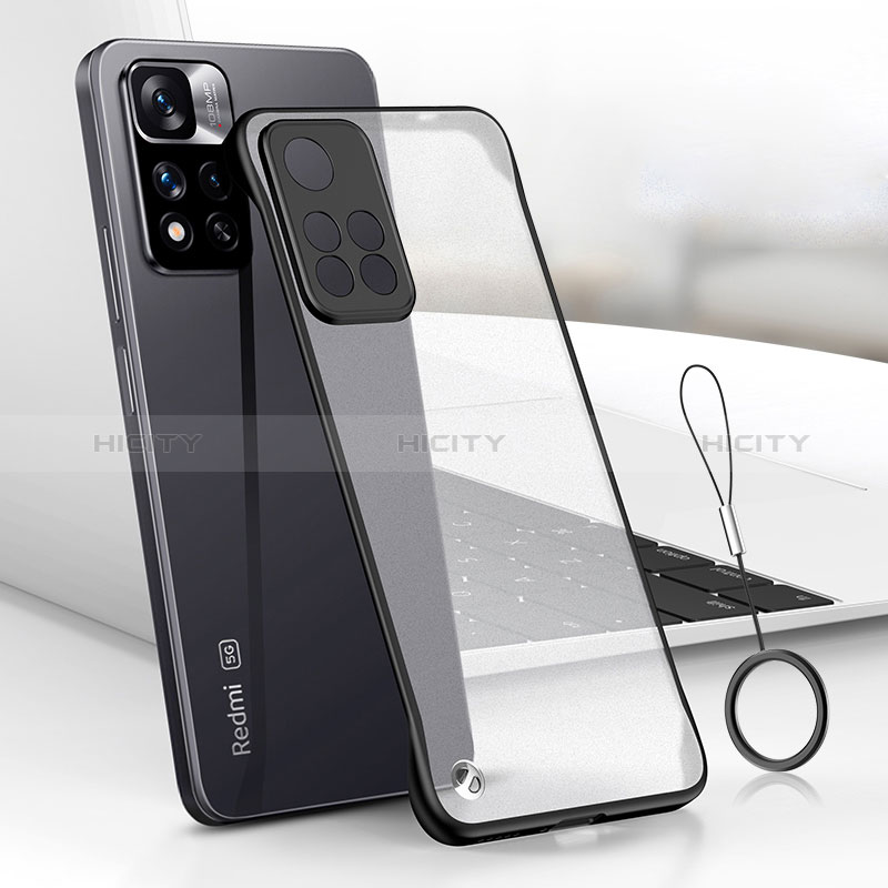 Coque Antichocs Rigide Transparente Crystal Etui Housse H01 pour Xiaomi Mi 11i 5G (2022) Noir Plus