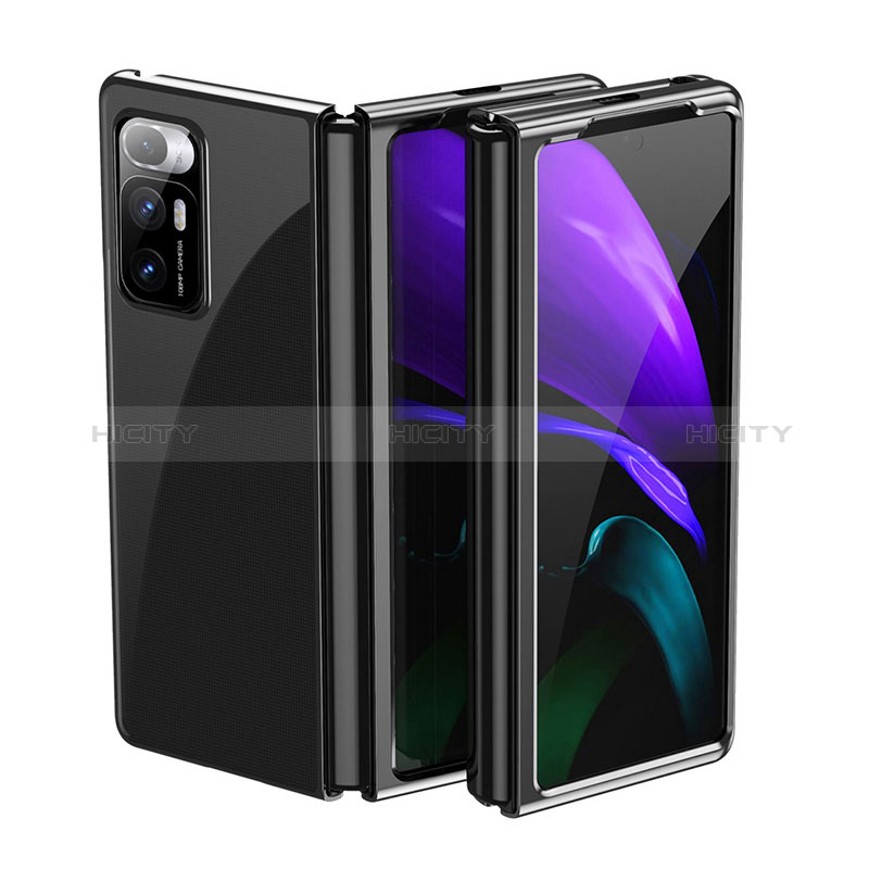 Coque Antichocs Rigide Transparente Crystal Etui Housse H01 pour Xiaomi Mix Fold 5G Noir Plus