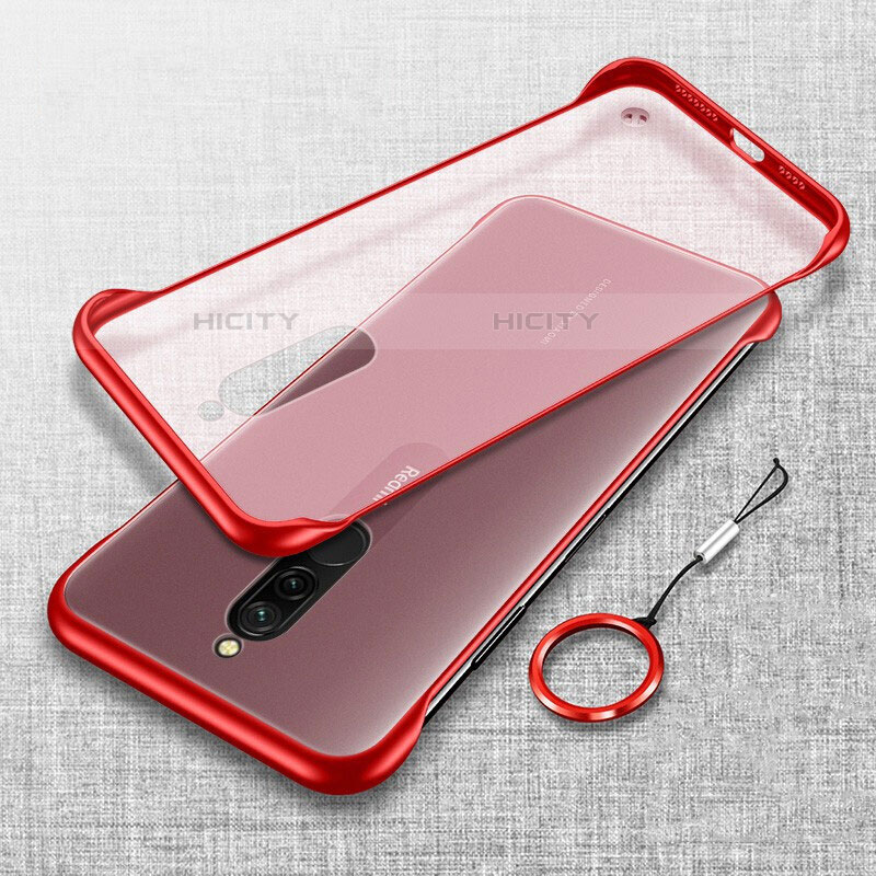 Coque Antichocs Rigide Transparente Crystal Etui Housse H01 pour Xiaomi Redmi 8 Rouge Plus