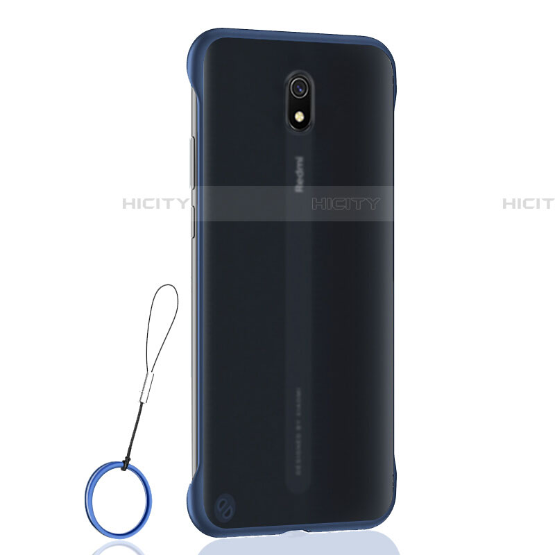 Coque Antichocs Rigide Transparente Crystal Etui Housse H01 pour Xiaomi Redmi 8A Bleu Plus