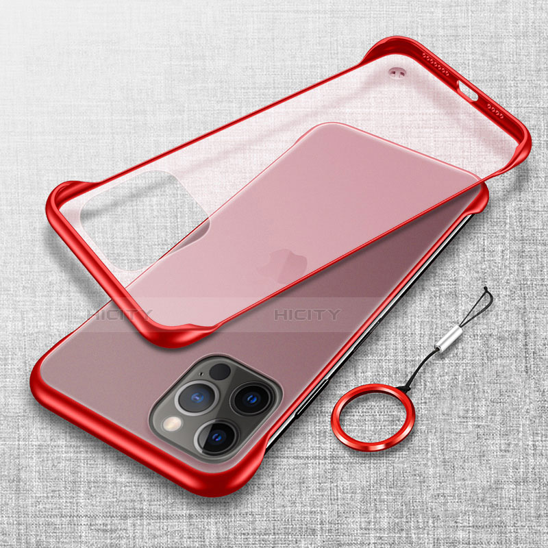 Coque Antichocs Rigide Transparente Crystal Etui Housse H02 pour Apple iPhone 13 Pro Max Rouge Plus