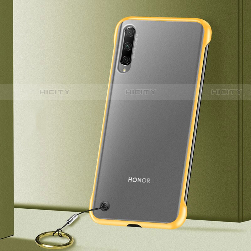 Coque Antichocs Rigide Transparente Crystal Etui Housse H02 pour Huawei P Smart Pro (2019) Jaune Plus